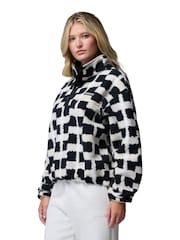 Helvetia II Printed Cropped Half Snap Black Fleece - Image 4 of 5