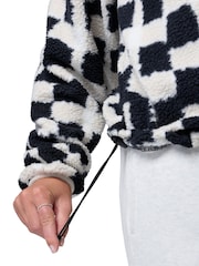 Helvetia II Printed Cropped Half Snap Black Fleece - Image 5 of 5