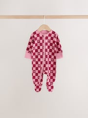 Berry Bow Two Way Zip Baby Sleepsuits 4 Pack (0mths-3yrs) - Image 3 of 13