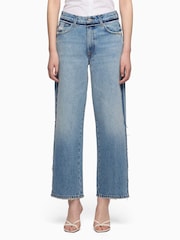 7 For All Mankind Saphire Dust Stovepipe Straight Saphire Dust Ankle Jeans - Image 1 of 6