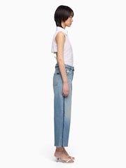 7 For All Mankind Saphire Dust Stovepipe Straight Saphire Dust Ankle Jeans - Image 4 of 6