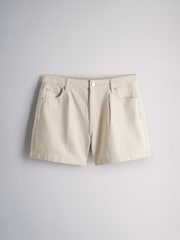 The Set 2 Pack Denim Shorts Cream/Chocolate Brown - Image 3 of 5
