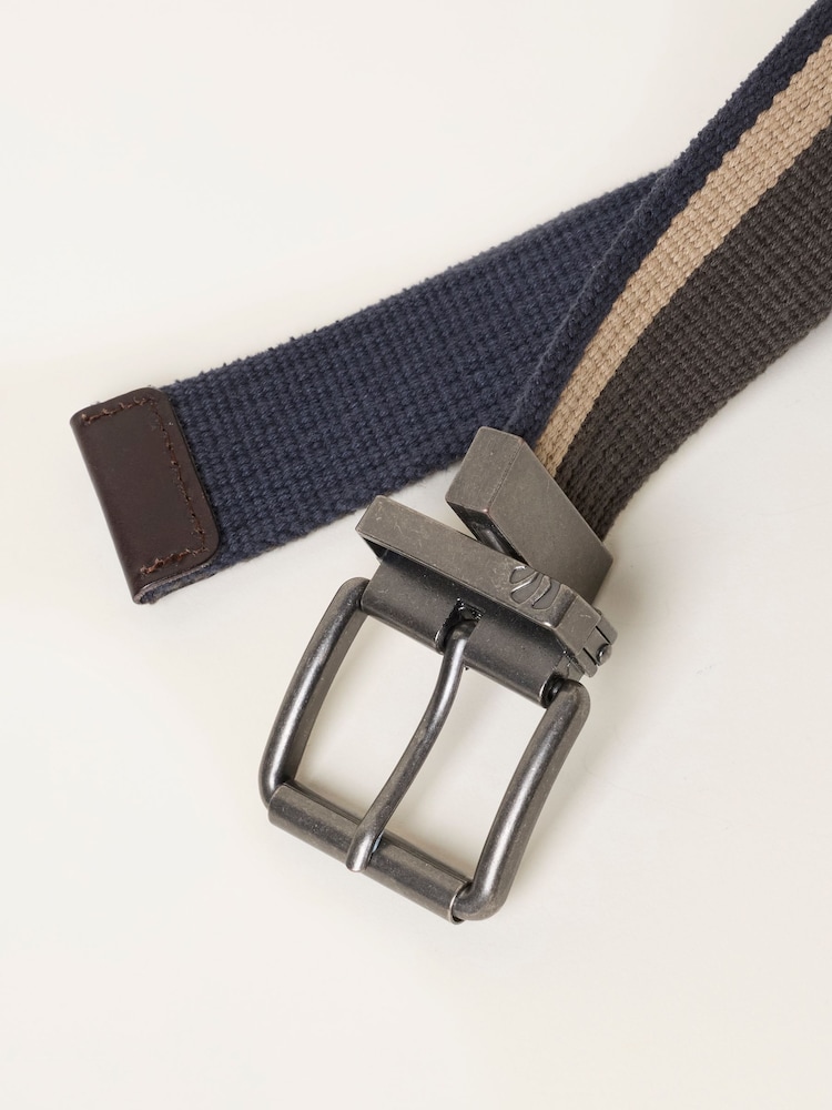 FatFace Navy Reversible Webbing Belt - Image 2 of 3