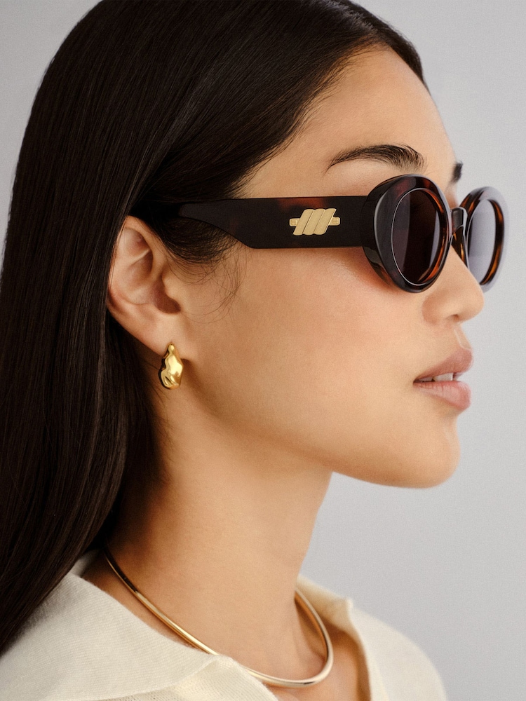 Le Specs Black Nouveau Vie Sunglasses - Image 2 of 5