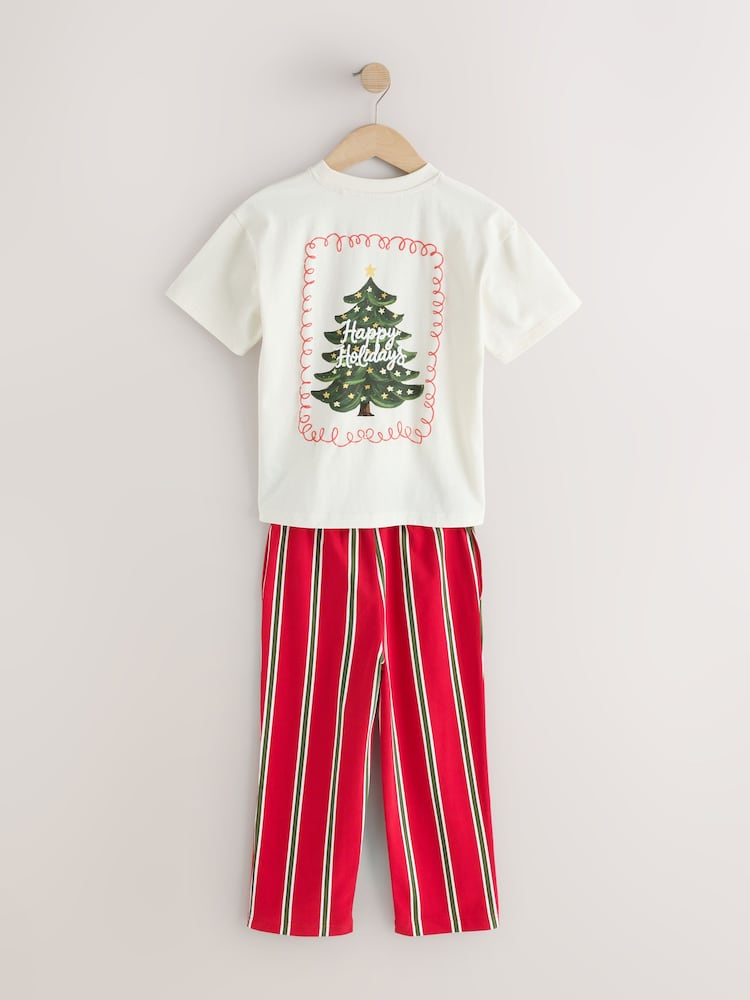 Red/Ecru Christmas Matching Family Pyjamas (9mths-16yrs) - Image 2 of 4