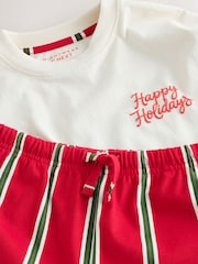 Red/Ecru Christmas Matching Family Pyjamas (9mths-16yrs) - Image 3 of 4