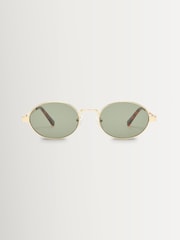 Le Specs Gold/Green Poseidon Deux Sunglasses - Image 3 of 5