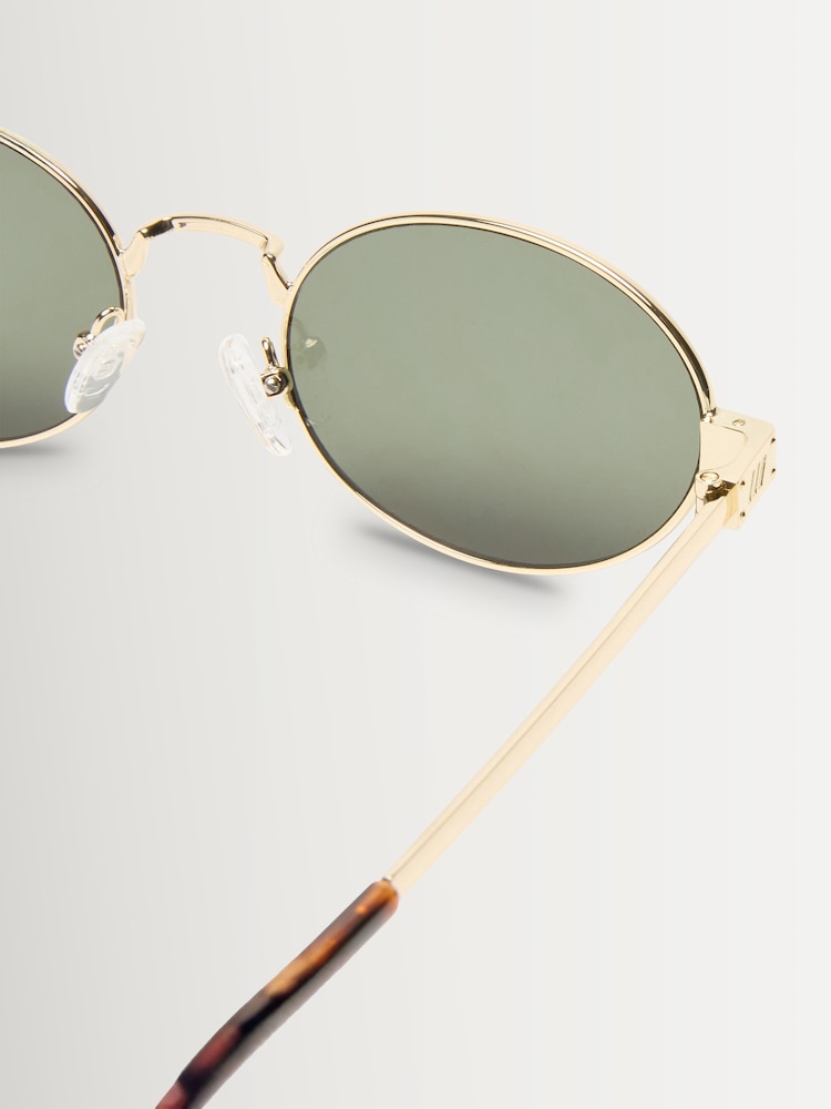 Le Specs Gold/Green Poseidon Deux Sunglasses - Image 5 of 5