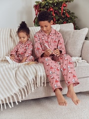 Red/White Check Snoopy Family Matching Pyjamas Set (9mths-16yrs) - Image 1 of 6