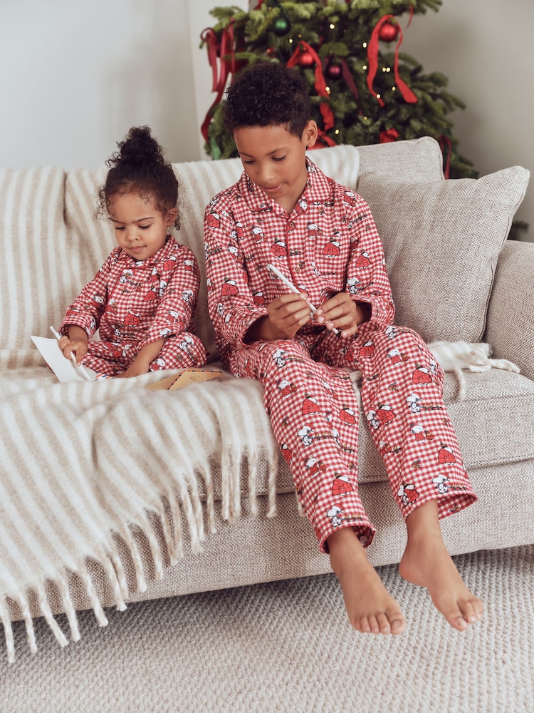 Red/White Check Snoopy Family Matching Pyjamas Set (9mths-16yrs) - Image 1 of 6 Red/White Check Snoopy Family Matching Pyjamas Set (9mths-16yrs) - Image 1 of 6