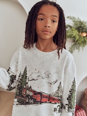 Grey/Navy Winter Scene Check Bottoms - Christmas Matching Family Pyjamas (9mths-16yrs) - Bild 6 von 6