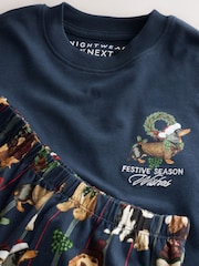 Navy Festive Dogs Matching Family Christmas Pyjamas (9mths-16yrs) - Image 4 of 4