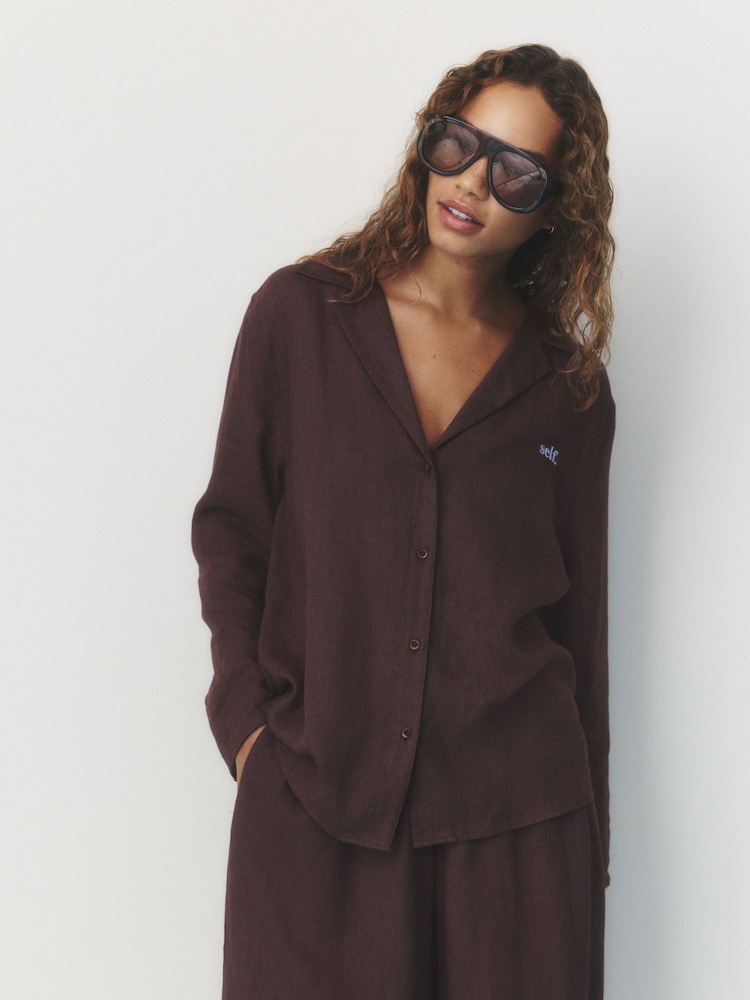 self. Beach Shirt With Linen - Imagen 1 de 7 self. Beach Shirt With Linen - Imagen 1 de 7