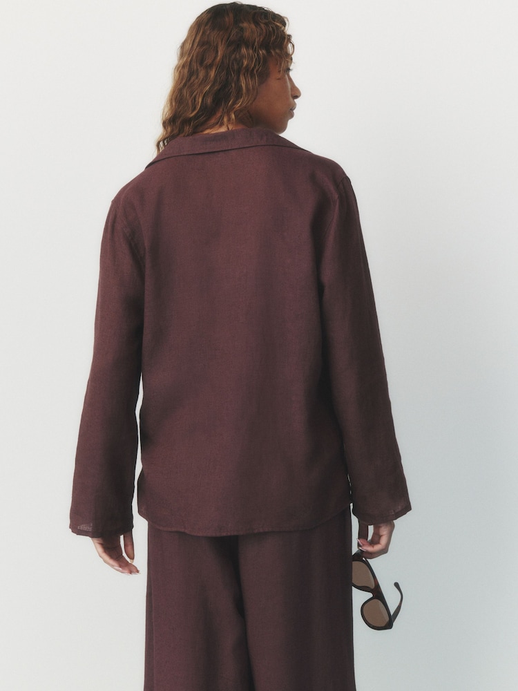 self. Beach Shirt With Linen - Imagen 2 de 7 self. Beach Shirt With Linen - Imagen 2 de 7