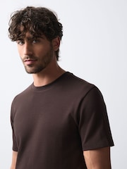 Brown Chocolate Slim Fit Motionflex Soft Heavyweight T-Shirt - Image 4 of 7