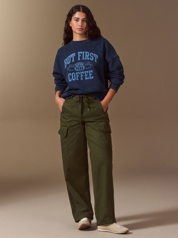 Navy Friends Licence Graphic Sweatshirt - Image 2 of 8 Navy Friends Licence Graphic Sweatshirt - Image 2 of 8