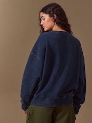 Navy Friends Licence Graphic Sweatshirt - Image 4 of 8