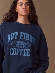 Navy Friends Licence Graphic Sweatshirt - Image 5 of 8