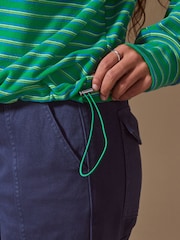 Green Velour Striped Rugby Top - Image 5 of 8