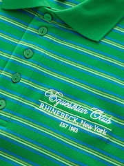Green Velour Striped Rugby Top - Image 8 of 8