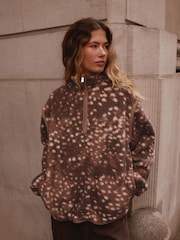 Hirsch Print - Quarter Zip Borg Jacket - Bild 2 von 4