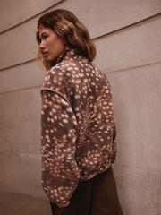 Hirsch Print - Quarter Zip Borg Jacket - Bild 3 von 4