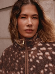 Hirsch Print - Quarter Zip Borg Jacket - Bild 4 von 4