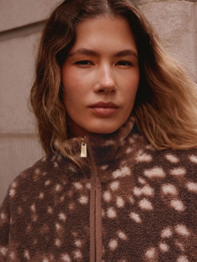 Hirsch Print - Quarter Zip Borg Jacket - Bild 4 von 4