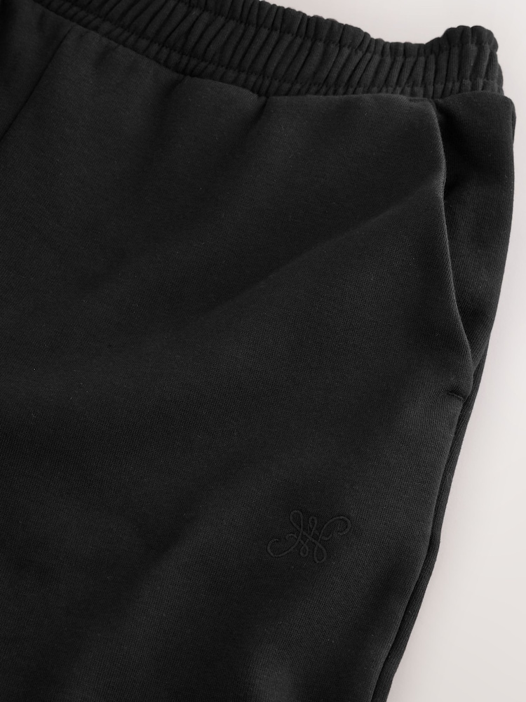 Negru - Pantaloni sport cu baloane și manșete - Imaginea 2 din 3