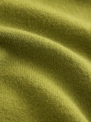 Green Scarf Detail Long Sleeve Knit Look Top - Image 7 of 8