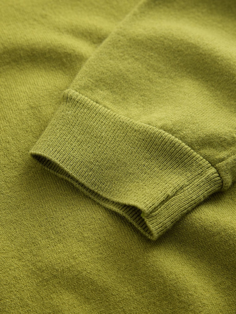 Green Scarf Detail Long Sleeve Knit Look Top - Image 8 of 8 Green Scarf Detail Long Sleeve Knit Look Top - Image 8 of 8