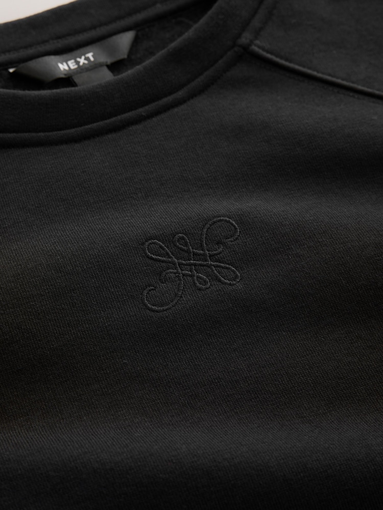 Black Crew Neck Logo Sweatshirt - Image 3 of 3