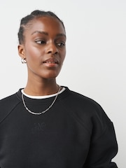 Czarny - Crew Neck Logo Sweatshirt - Obraz 4 z 7