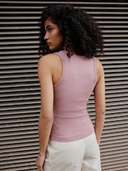 Mauve Purple Thick Strap Vest Top - Image 5 of 5