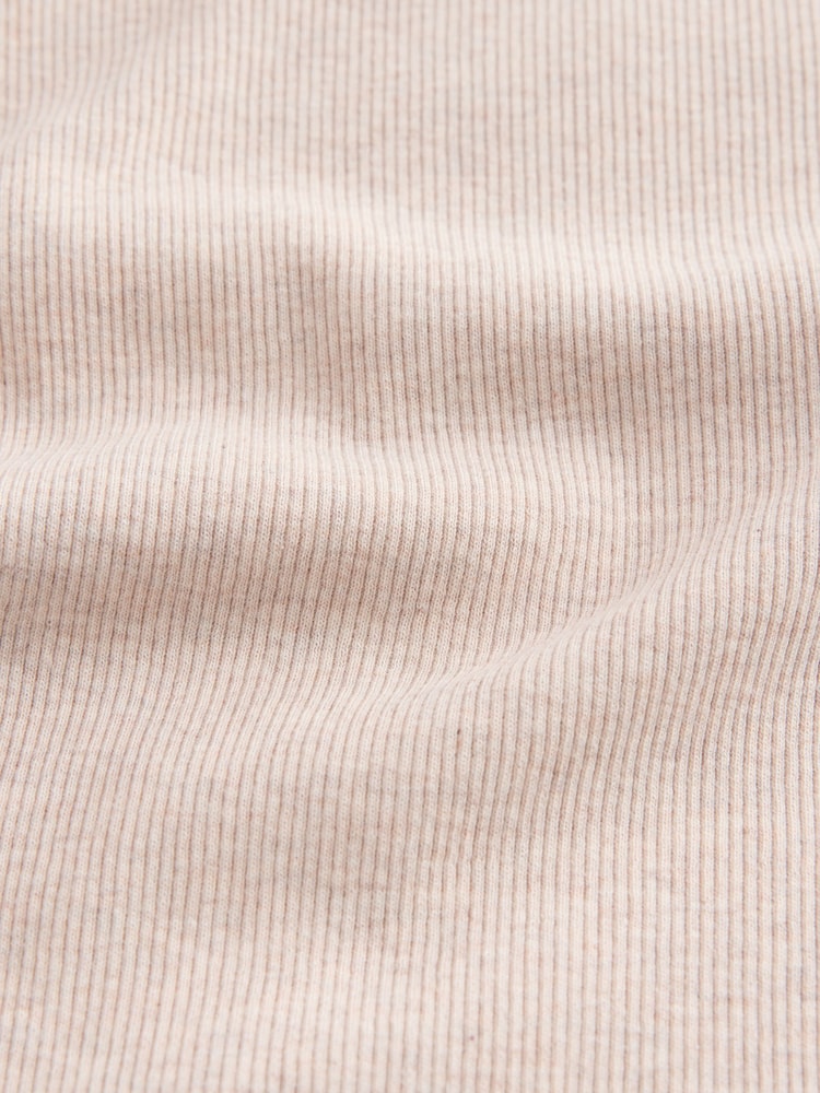 Oatmeal Long Sleeve Ribbed Crew Neck Top - Image 2 of 3