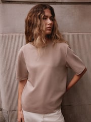 Mocha Brown Fitted Short Sleeve T-Shirt - Image 2 of 7