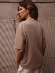 Mocha Brown Fitted Short Sleeve T-Shirt - Image 5 of 7