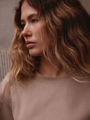 Mocha Brown Fitted Short Sleeve T-Shirt - Image 6 of 7