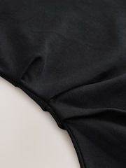 Black Cinch Waist Long Sleeve Top - Image 8 of 9