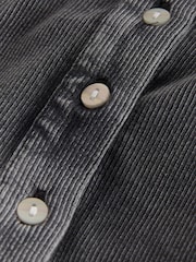 Grey Ribbed Henley Layer Long Sleeve Top - Image 9 of 9