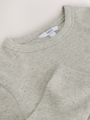 Grey Long Sleeve Ribbed Crew Neck Top - Image 8 of 9