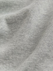 Grey Long Sleeve Ribbed Crew Neck Top - Image 5 of 6