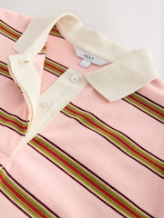 Pink/green Stripe Long Sleeve Rugby Polo Top - Image 8 of 9