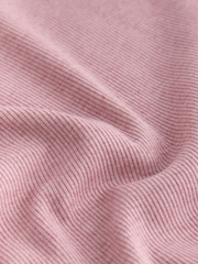 Pink Long Sleeve Ribbed Crew Neck Top - Image 7 of 8