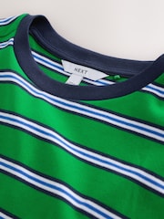 Green Stripe Relaxed Fit Layered Long Sleeve T-Shirt - Image 7 of 9