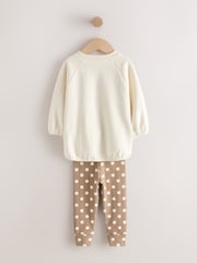 Cream Spot Sweatshirt and Leggings Set (3mths-7yrs) - Image 3 of 4