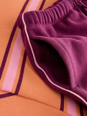 Orange/Purple Stripe Sweatshirt and Wide Leg Joggers Set (3mths-7yrs) - Image 10 of 10