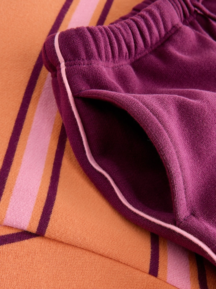 Orange/Purple Stripe Sweatshirt and Wide Leg Joggers Set (3mths-7yrs) - Image 10 of 10 Orange/Purple Stripe Sweatshirt and Wide Leg Joggers Set (3mths-7yrs) - Image 10 of 10