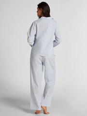 Hunkemöller Blue Jacket Cotton Pyjamas - Bild 2 von 5