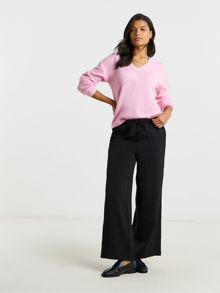 Simply Be Pink V-Neck Jumper - Image 1 of 4